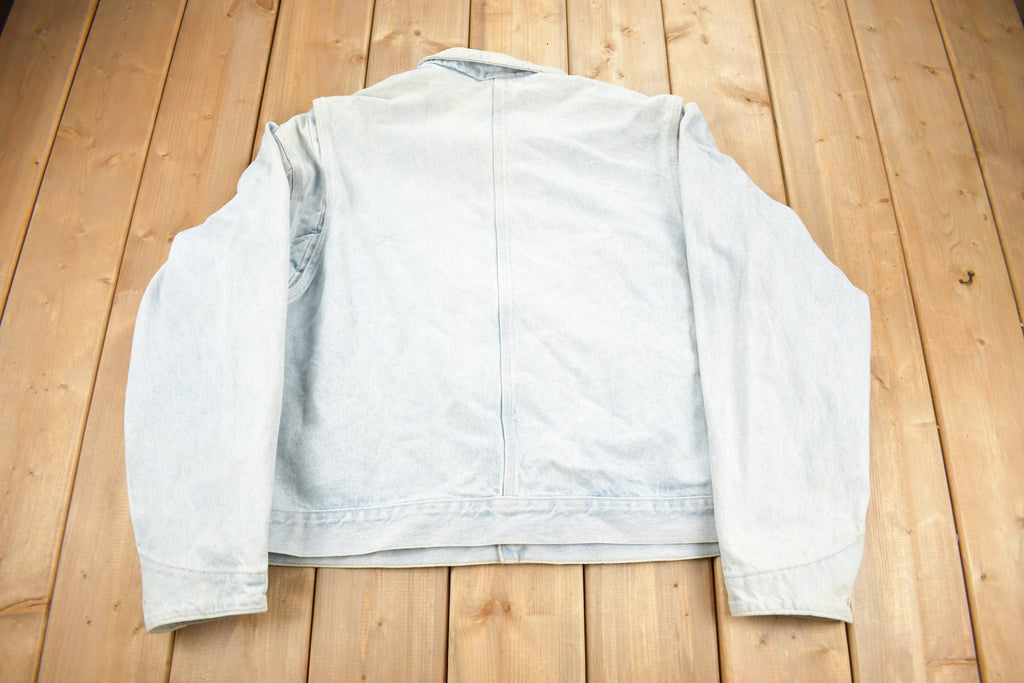 Vintage 1980s Carhartt Detroit Light Wash Denim Jean Jacket