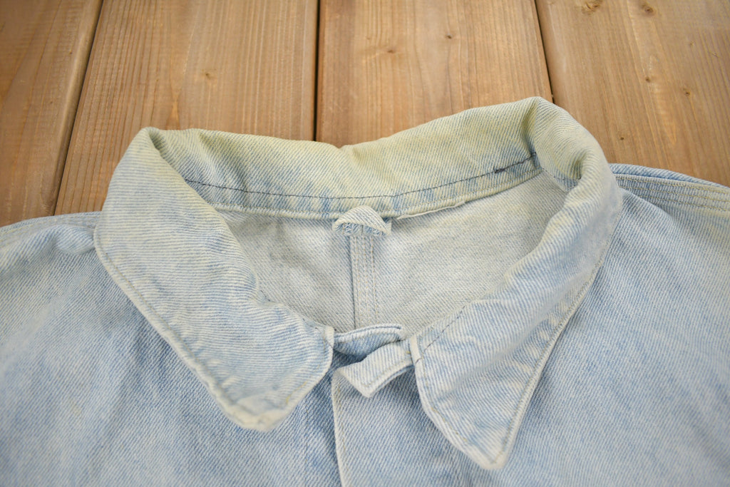Vintage 1980s Carhartt Detroit Light Wash Denim Jean Jacket