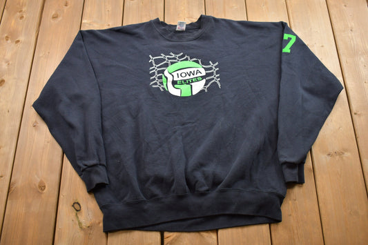 Vintage 1990s Iowa Elites Volleyball Club Crewneck Sweatshirt / 90s Crewneck / Souvenir Sweater / Streetwear / Travel And Vacation / Iowa