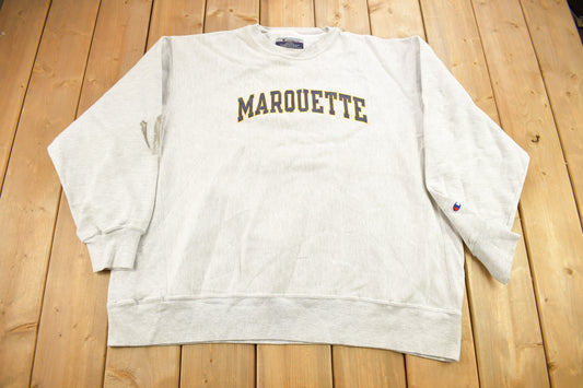 Vintage 1990s Marquette University Champion Reverse Weave Crewneck Sweatshirt / Vintage Champion / Streetwear / Reverse Weave