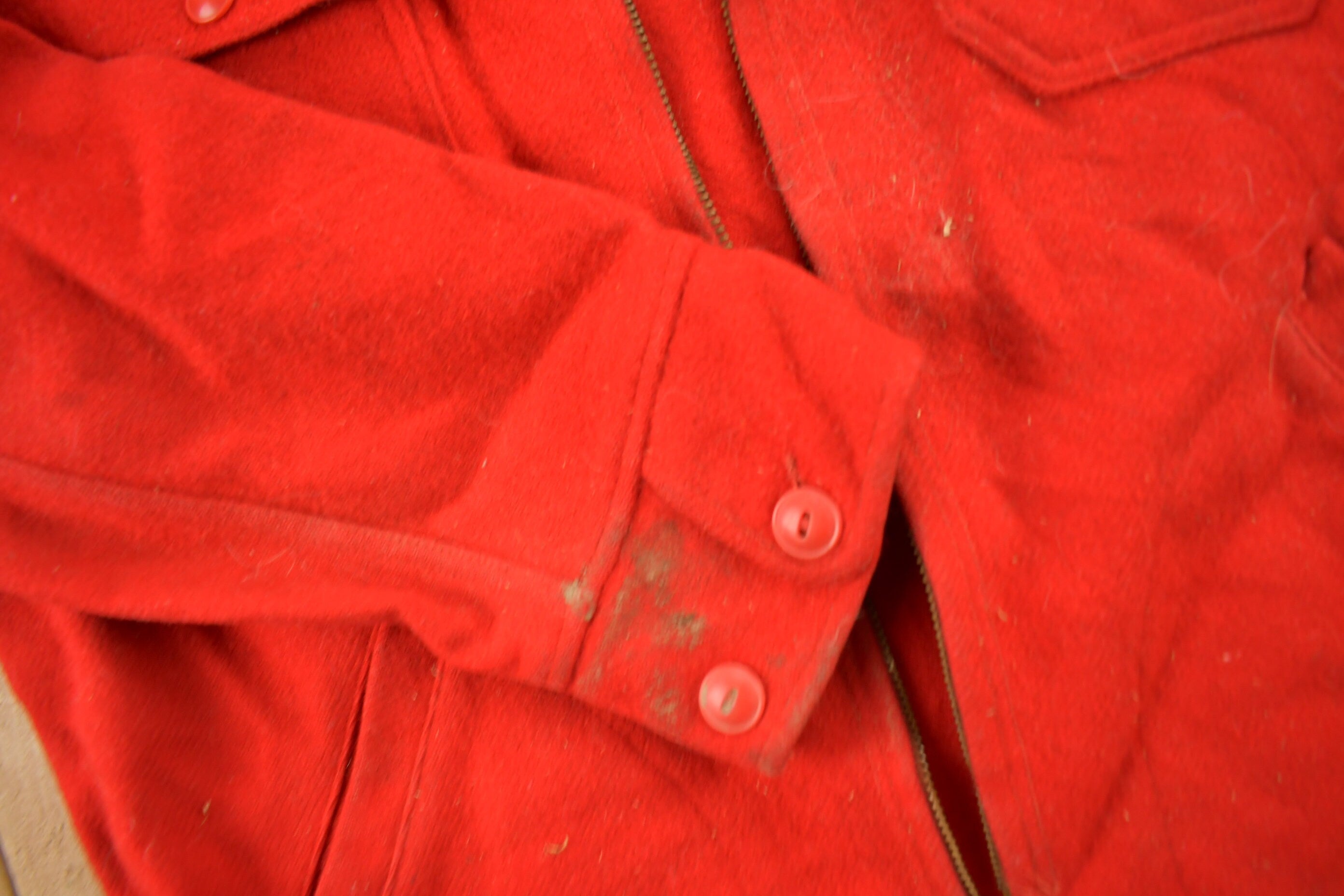 Vintage 1960s Woolrich Red Wool Jacket