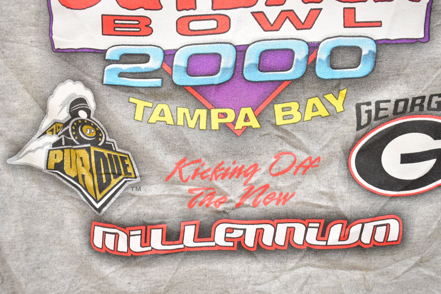 Vintage 2000 NCAA Outback Bowl Collegiate Crewneck / Embroidered / NCAA Sweatshirt / Sportswear / Americana / 2000's Purdue / 2000's Georgia