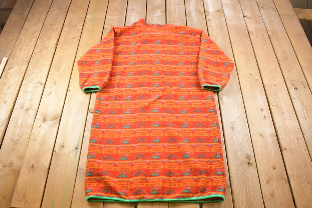 Vintage 1970s Abstract Print New Mexico Poncho
