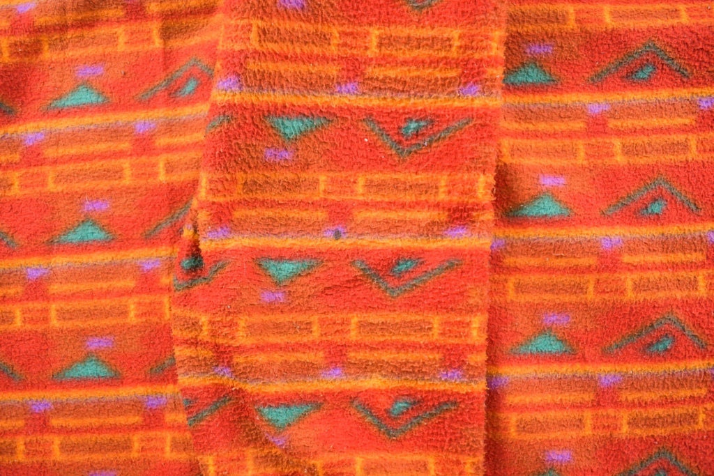 Vintage 1970s Abstract Print New Mexico Poncho