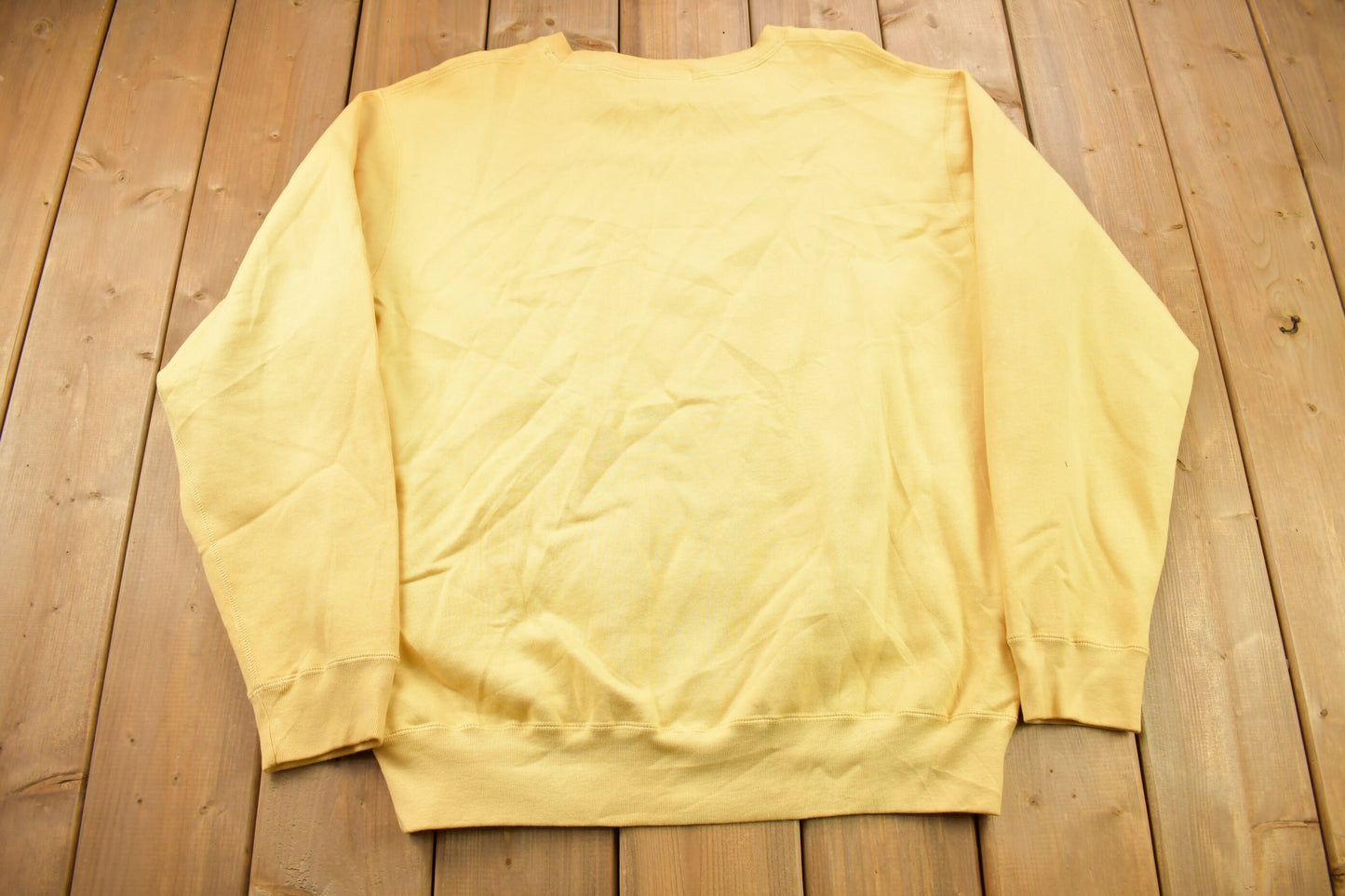 Vintage 1990s Polo Ralph Lauren Yellow Crewneck Sweatshirt / 90s Crewneck / Small Pony / Streetwear / Vintage Polo