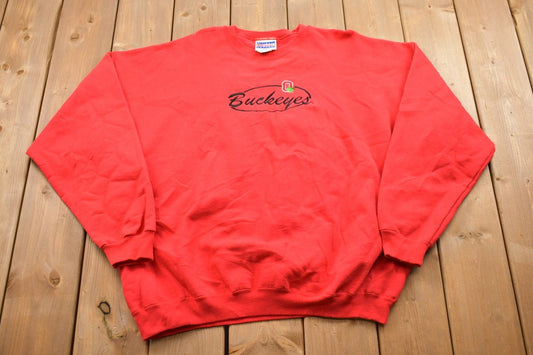 Vintage 1990s University Of Ohio State Collegiate Crewneck / Embroidered / NCAA Sweatshirt / Sportswear / Americana / Ohio State Buckeyes