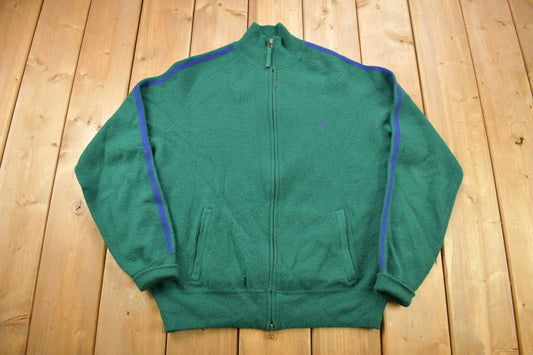 Vintage 1990s Polo Ralph Lauren 100% Merino Wool Sweater / Vintage Zip Up / Vintage Ralph Lauren / Polo Sweater