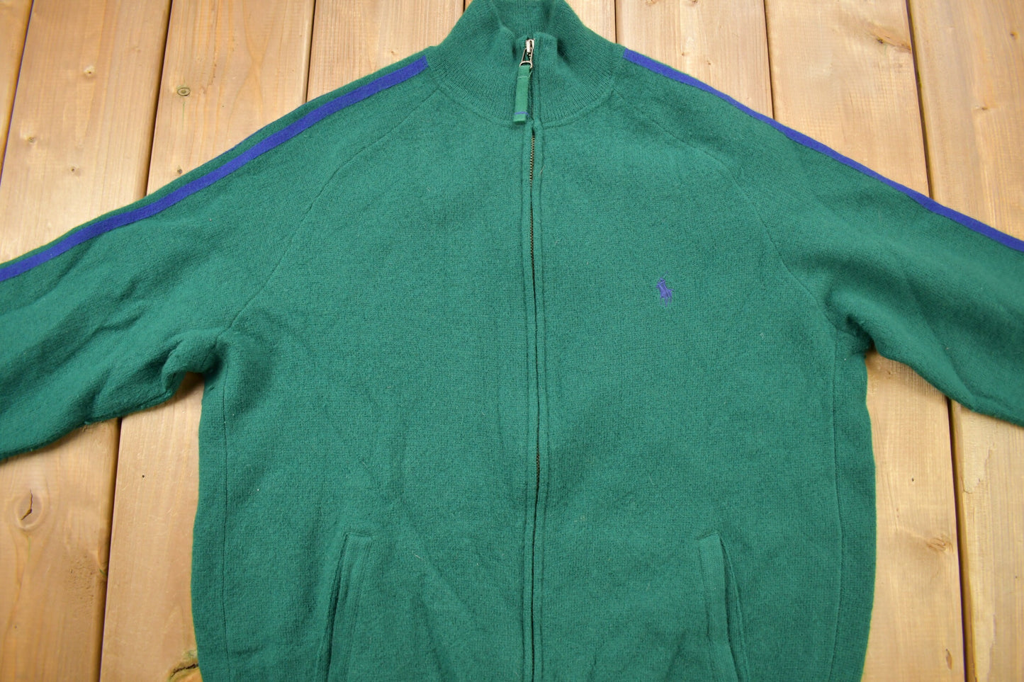 Vintage 1990s Polo Ralph Lauren 100% Merino Wool Sweater / Vintage Zip Up / Vintage Ralph Lauren / Polo Sweater