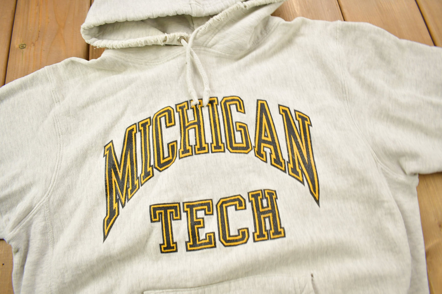 Vintage 1990s Michigan Tech University Collegiate Hoodie / Pro Weave / Sweatshirt / NCAA Sweatshirt / Americana / Sportswear / Made In USA