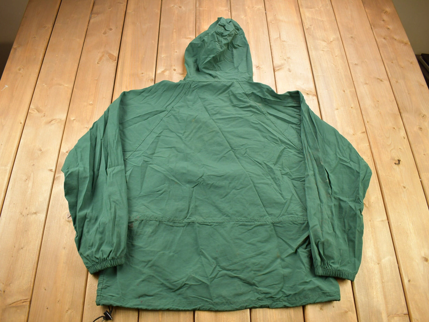 Vintage 1980s Woolrich Quarter Zip Windbreaker Jacket / Green Jacket / Vintage Woolrich / Anorak Jacket