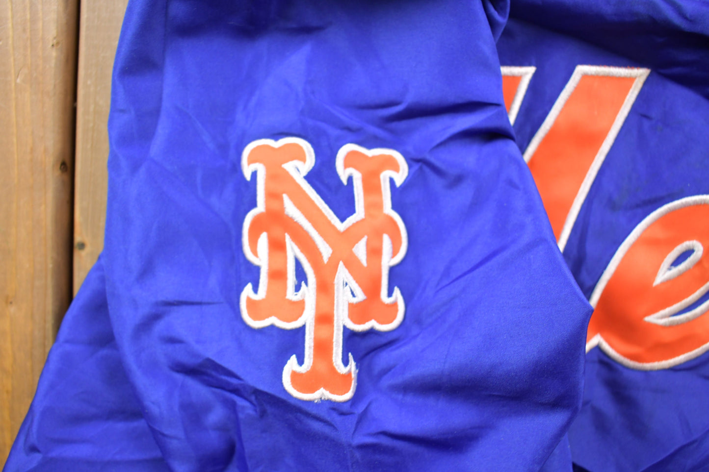 Vintage 1990s New York Mets Carl Banks Windbreaker Jacket / Team Logo / Athletic Spring Summer Sportswear / Streetwear / 1990s MLB