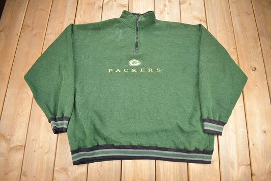 Vintage 1990s Green Bay Packers NFL Quarter Zip Sweatshirt