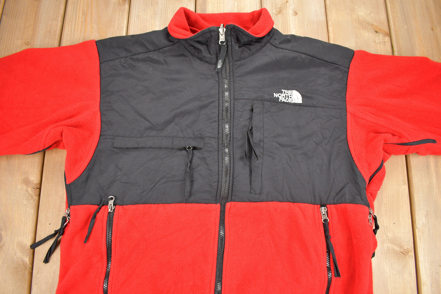 Vintage 1990s The North Face Red Denali Fleece Sweater