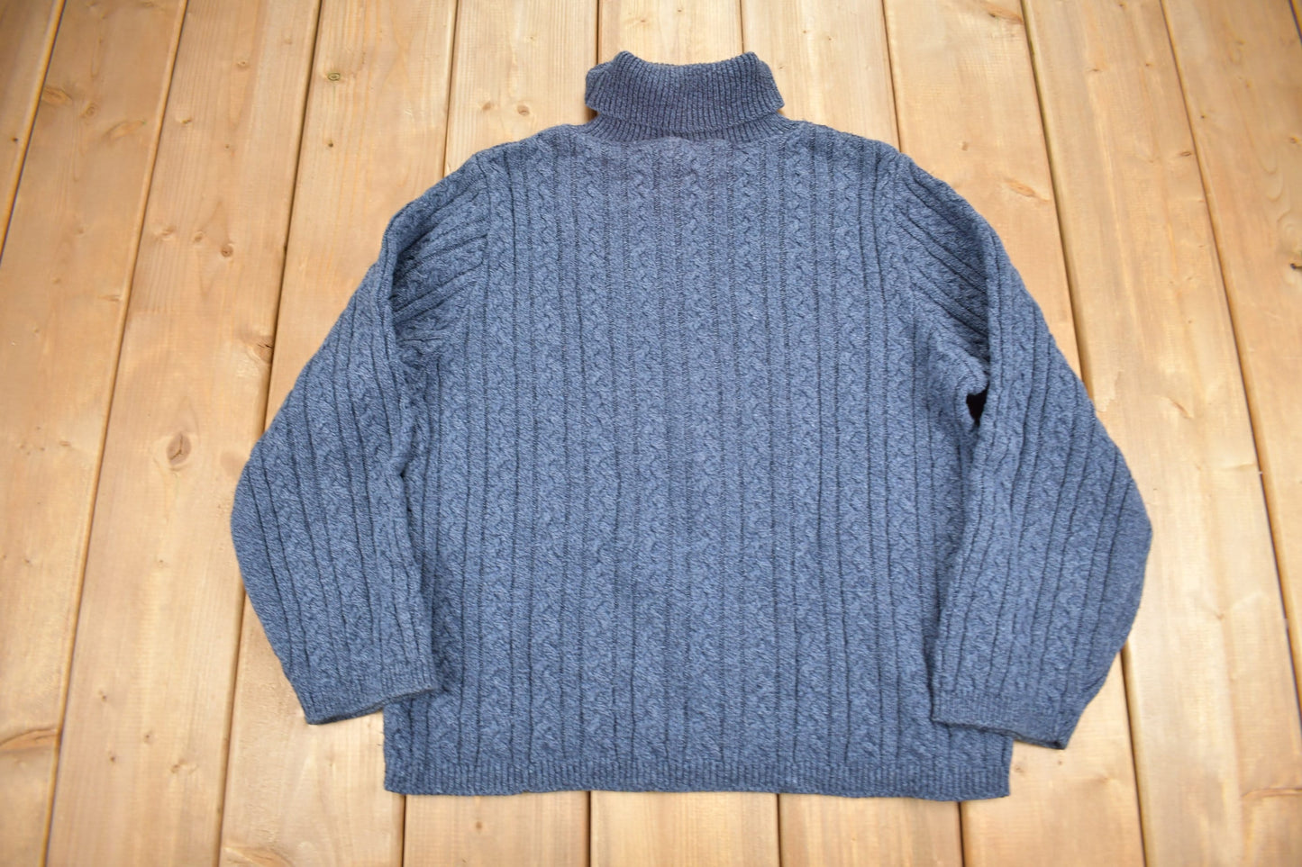 Vintage 1990s Collectibles By Parkhurst Cable Knit Turtleneck Sweater