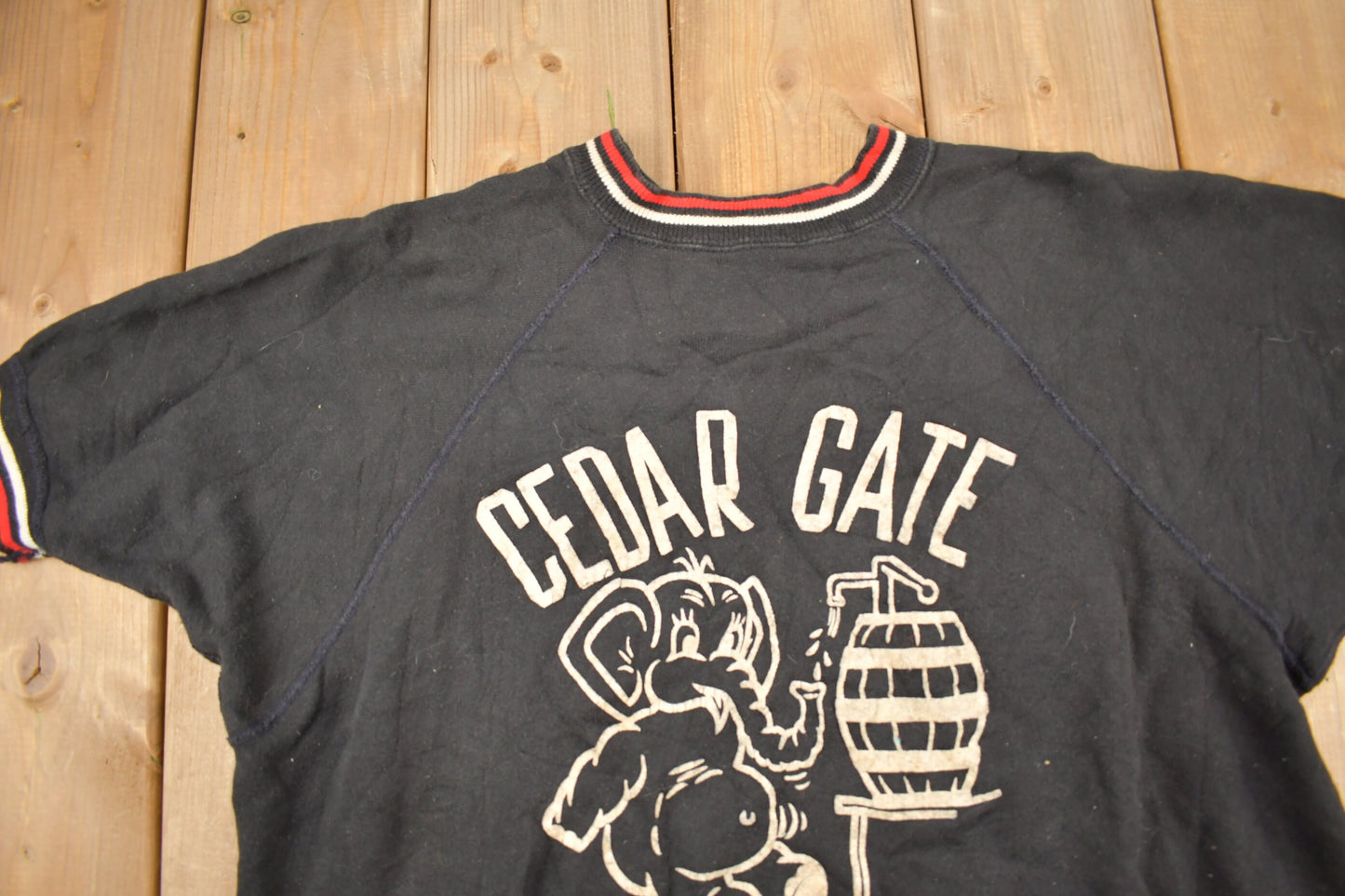 Vintage 1950s Cedar Gate Short Sleeve Crewneck Sweater