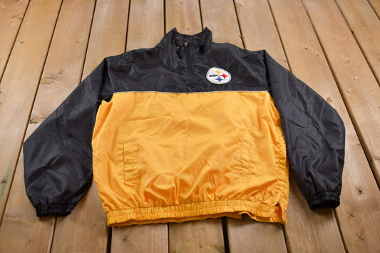 Vintage 1990s Pittsburgh Steelers NFL Windbreaker Jacket