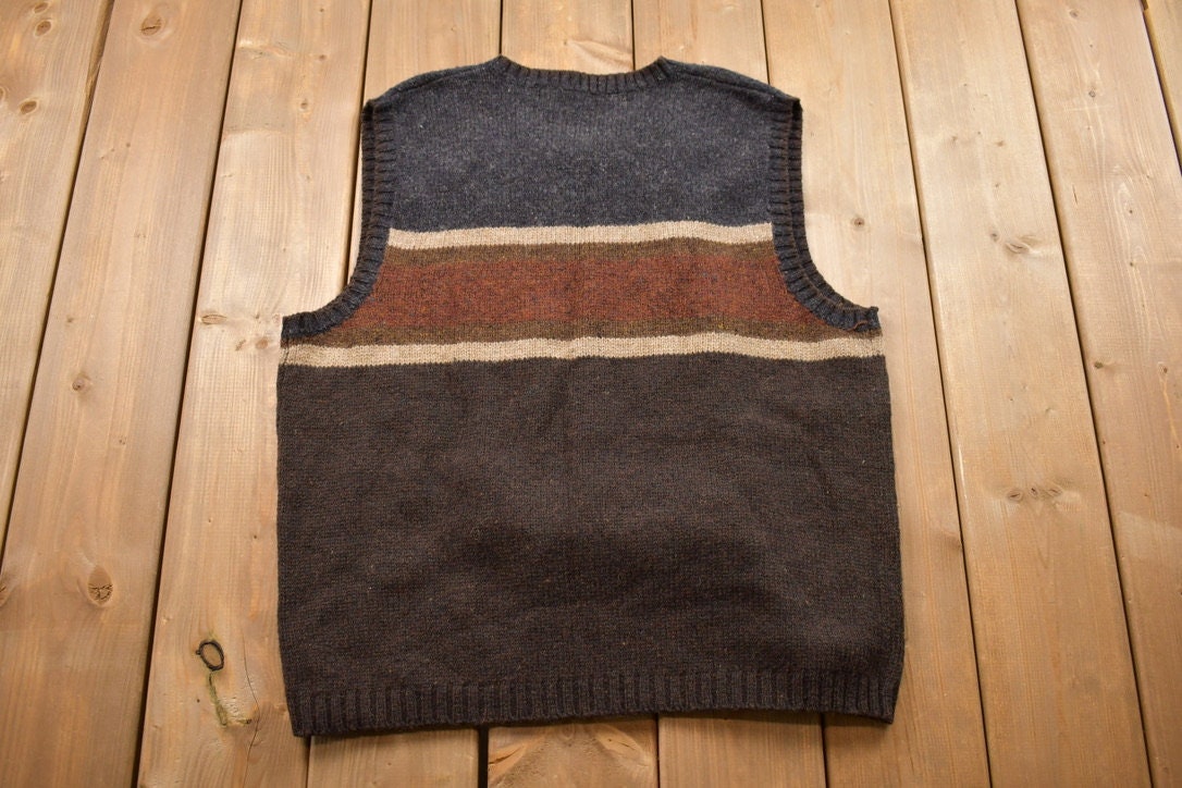 Vintage 1990s American Eagle Wool Knit Sweater Vest / Vintage 90s Sweater Vest / Outdoorsman / Vintage Knit / Winter Sweatshirt / 90s Vest