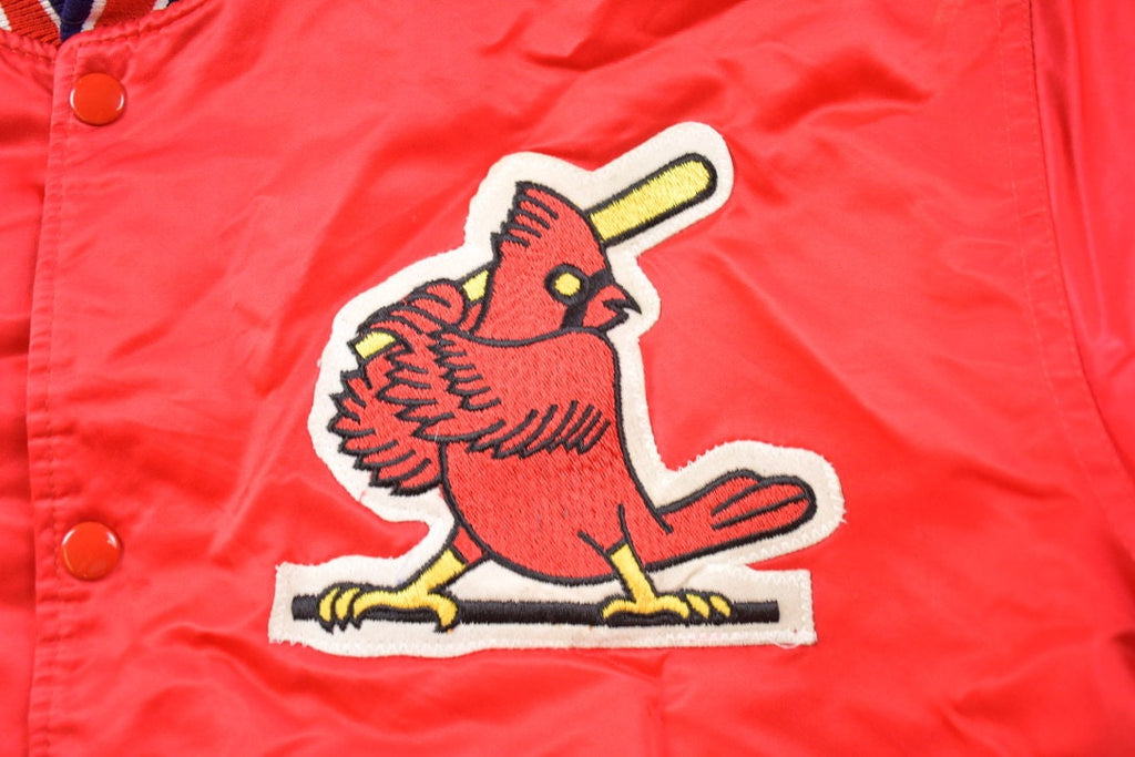 Vintage 1980s St. Louis Cardinals Satin Bomber Starter Jacket Athletic Sportswear