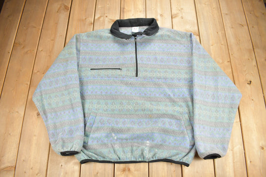 Vintage 1990s Ski Country Imports Quarter Zip Fleece Sweater