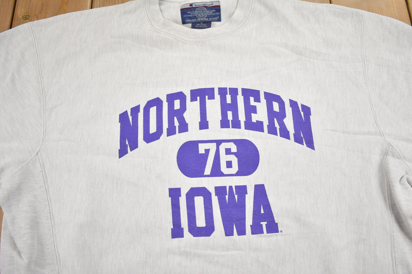 Vintage 1990s University of Northern Iowa Champion Reverse Weave Collegiate Crewneck / Vintage Champion / Americana