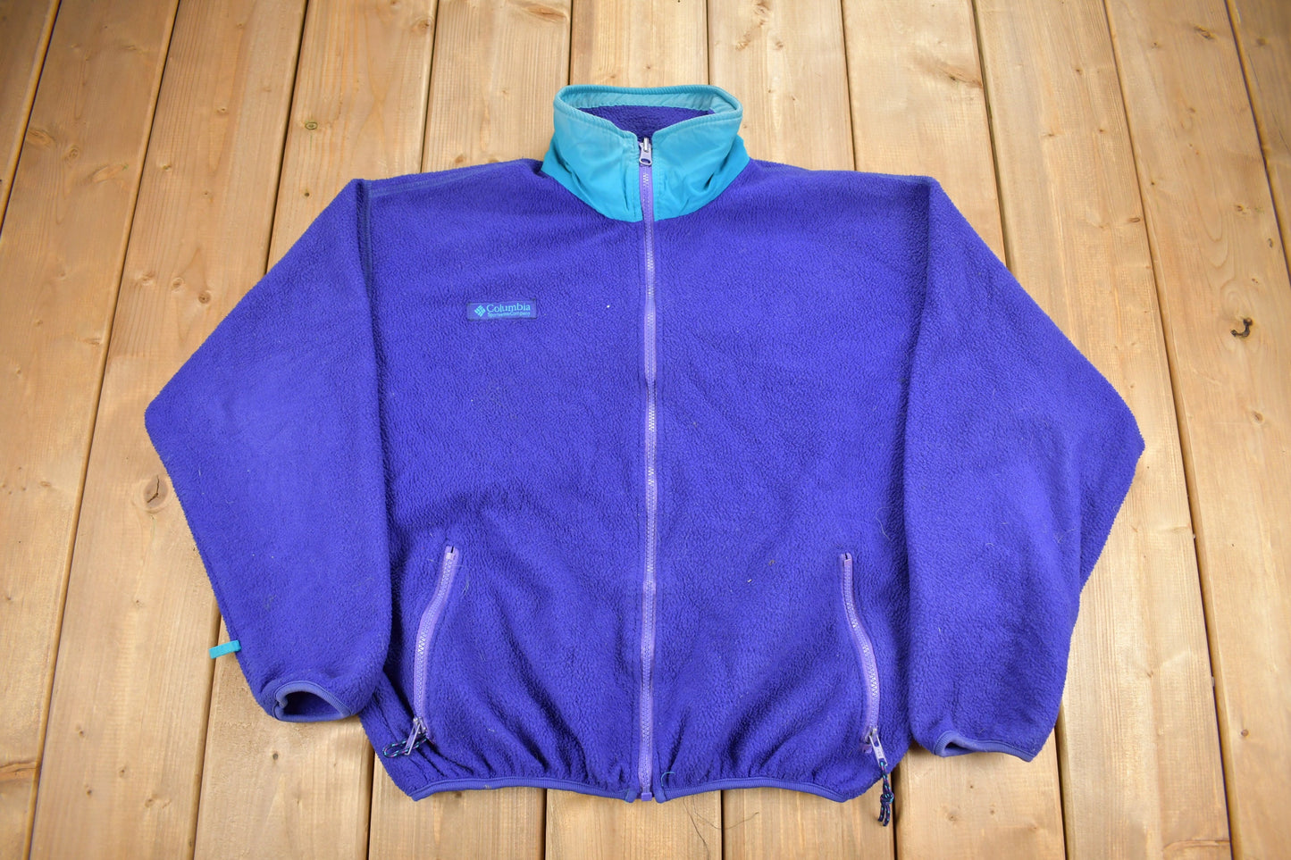 Vintage 1990s Columbia Sportswear Full Zip Fleece Sweater