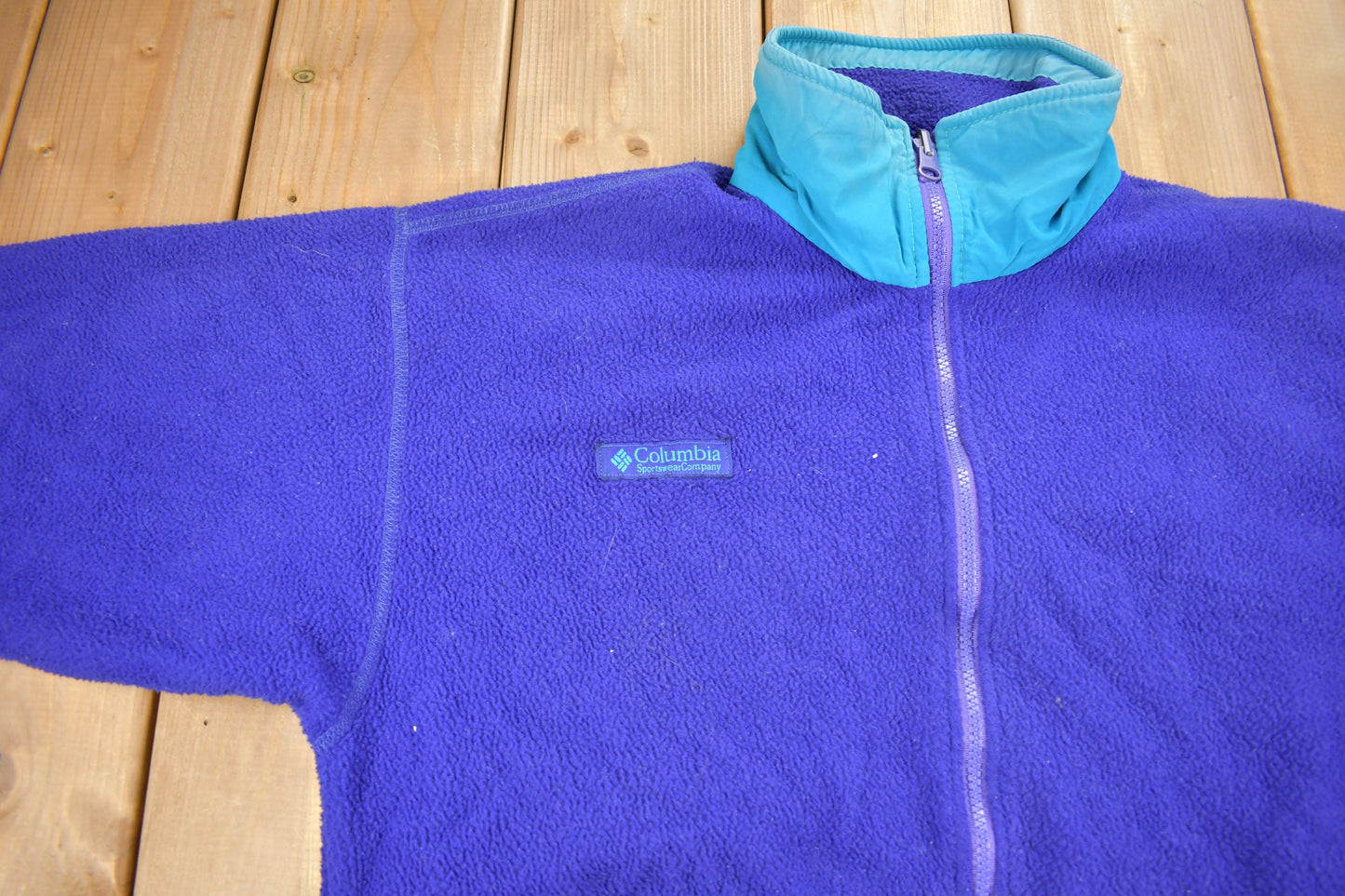 Vintage 1990s Columbia Sportswear Full Zip Fleece Sweater