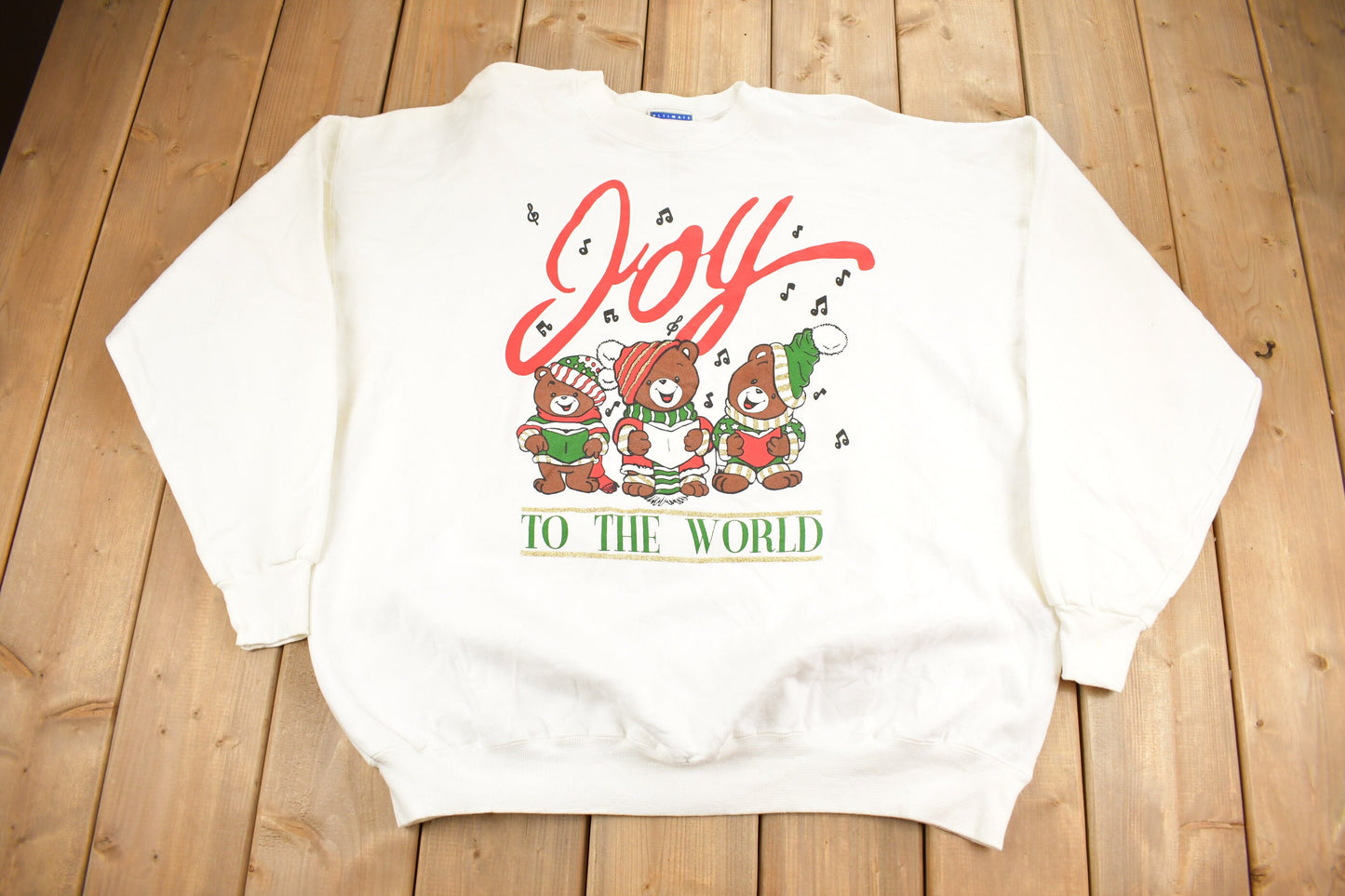 Vintage 1990s Joy To The World Christmas Sweater