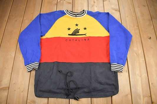 Vintage 1990s Catalina Color Block Crewneck Sweatshirt