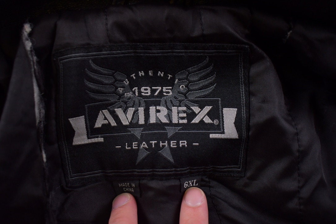 Vintage 1990s Avirex Leather Motorcycle Jacket