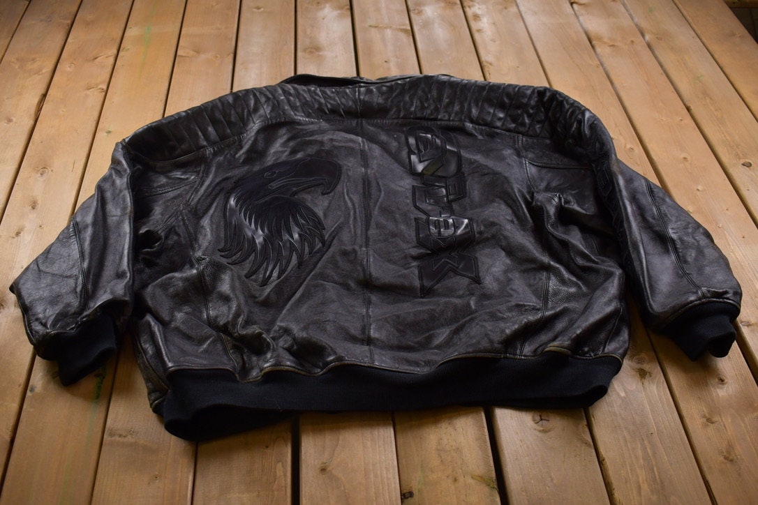 Vintage 1990s Avirex Leather Motorcycle Jacket