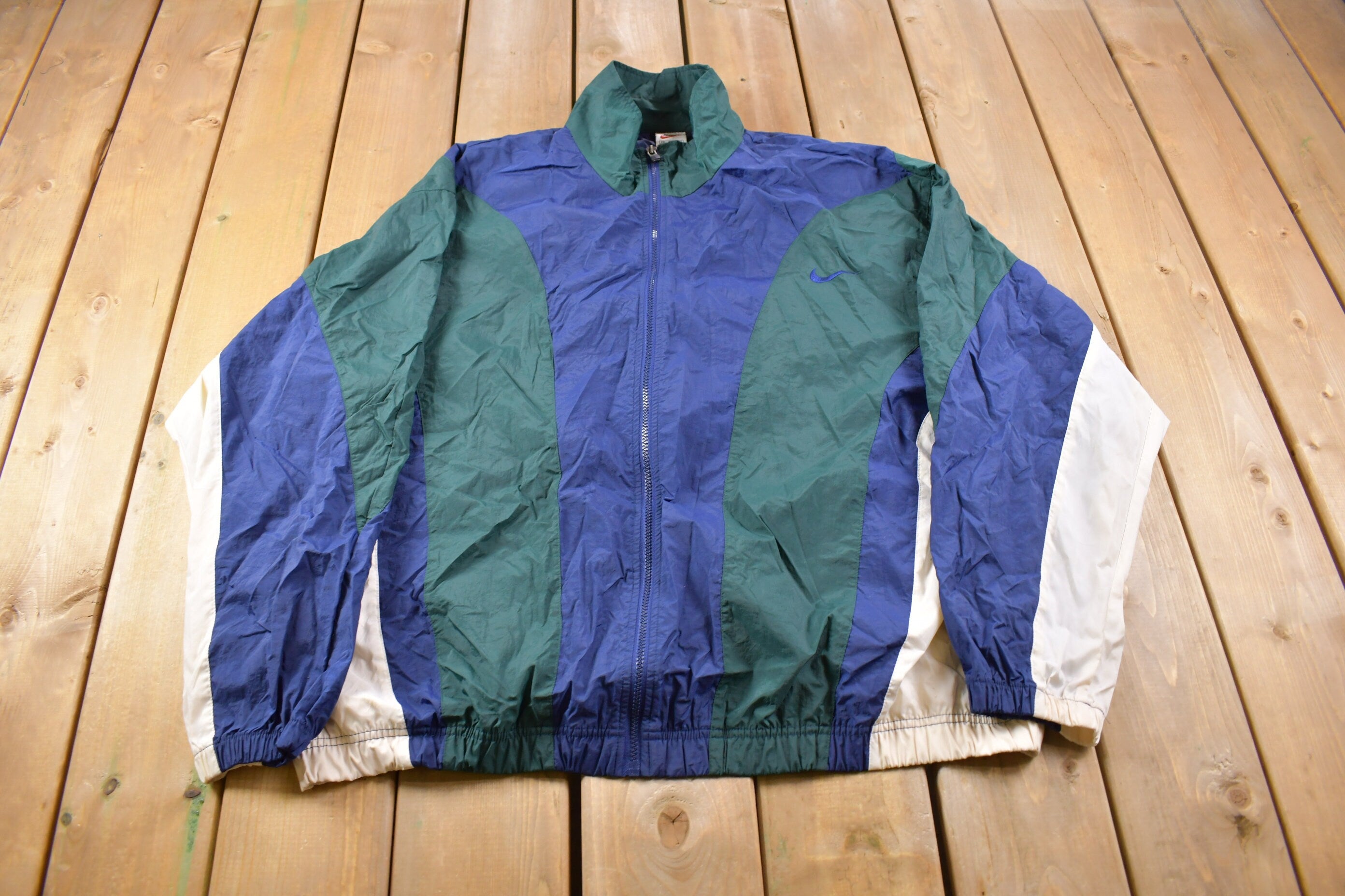 Vintage 1990s Nike Color Block Windbreaker Jacket