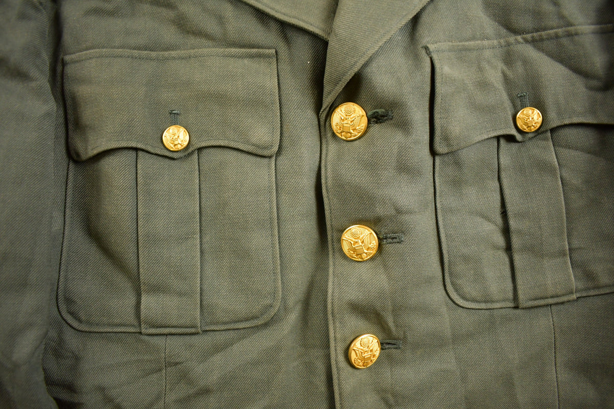 Vintage 1960s US Army Military Uniform Jacket