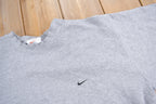 Vintage 1990s Nike Heather Grey Mini Swoosh Crewneck Sweatshirt