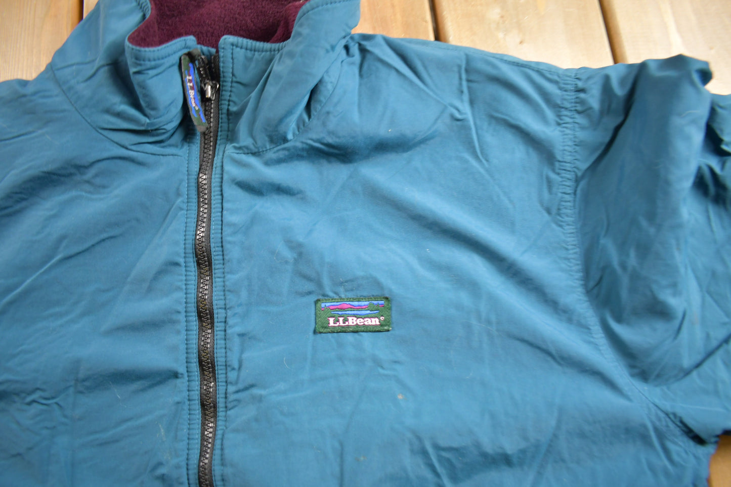 Vintage 1990s LL Bean Fleece Lined Warm Up Jacket