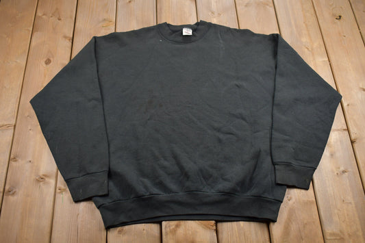 Vintage 1990s Blank Black Crewneck Sweatshirt