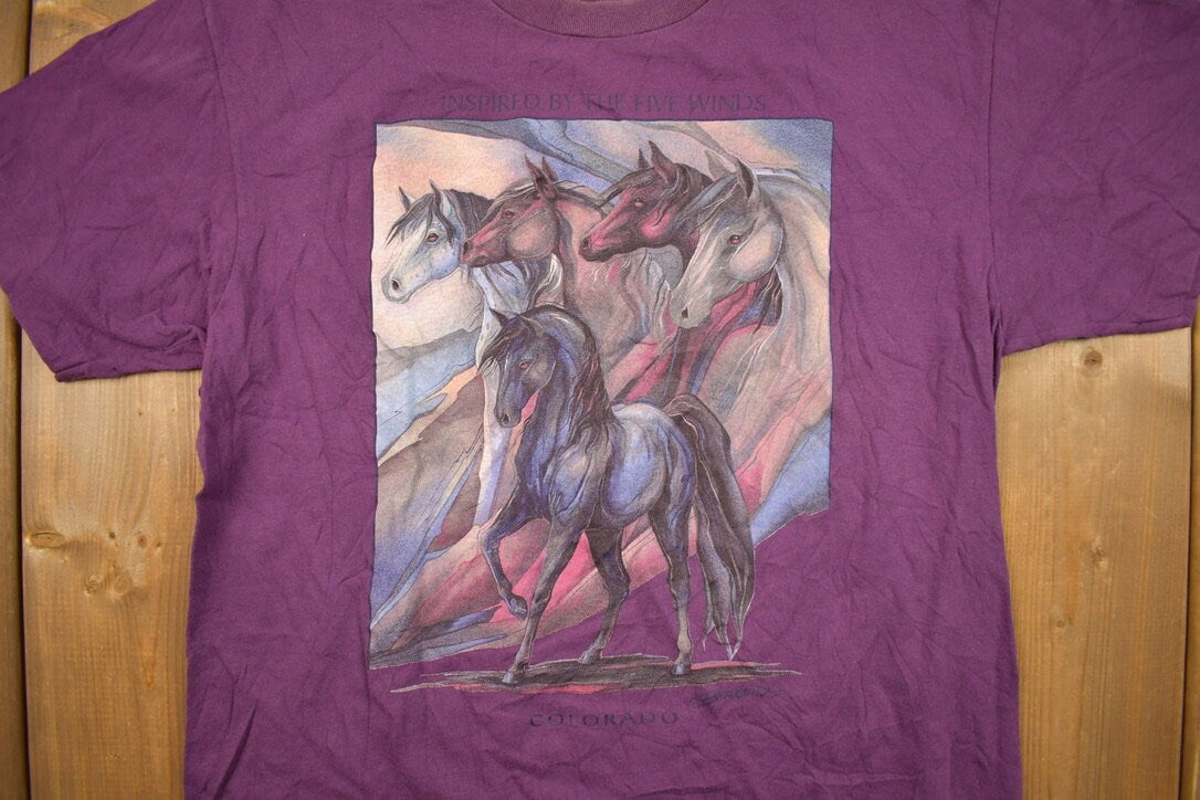 Vintage 1990s Horse Graphic T-Shirt