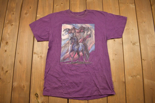 Vintage 1990s Horse Graphic T-Shirt