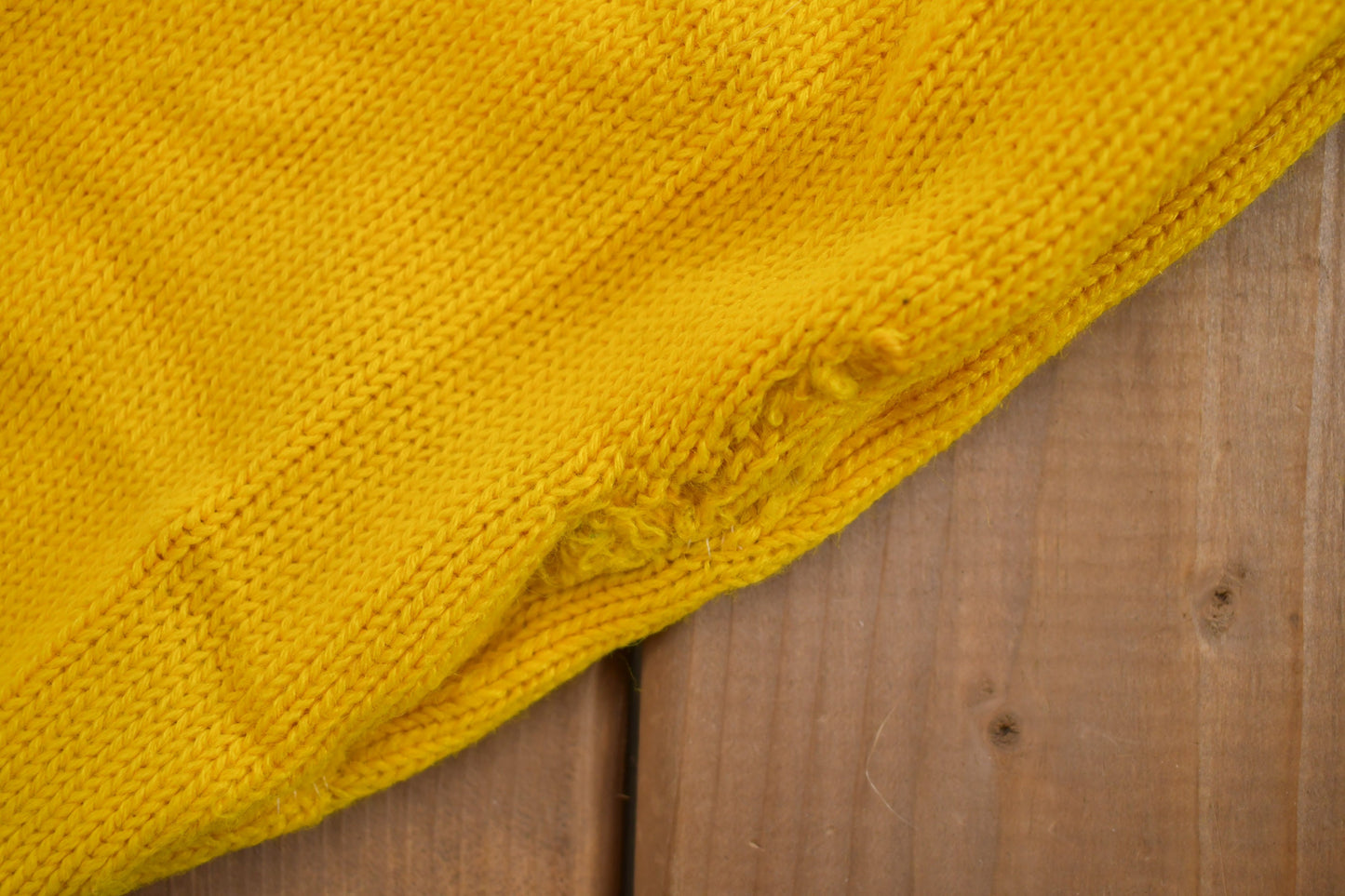 Vintage 1990s Yellow Knitted Cardigan Sweater