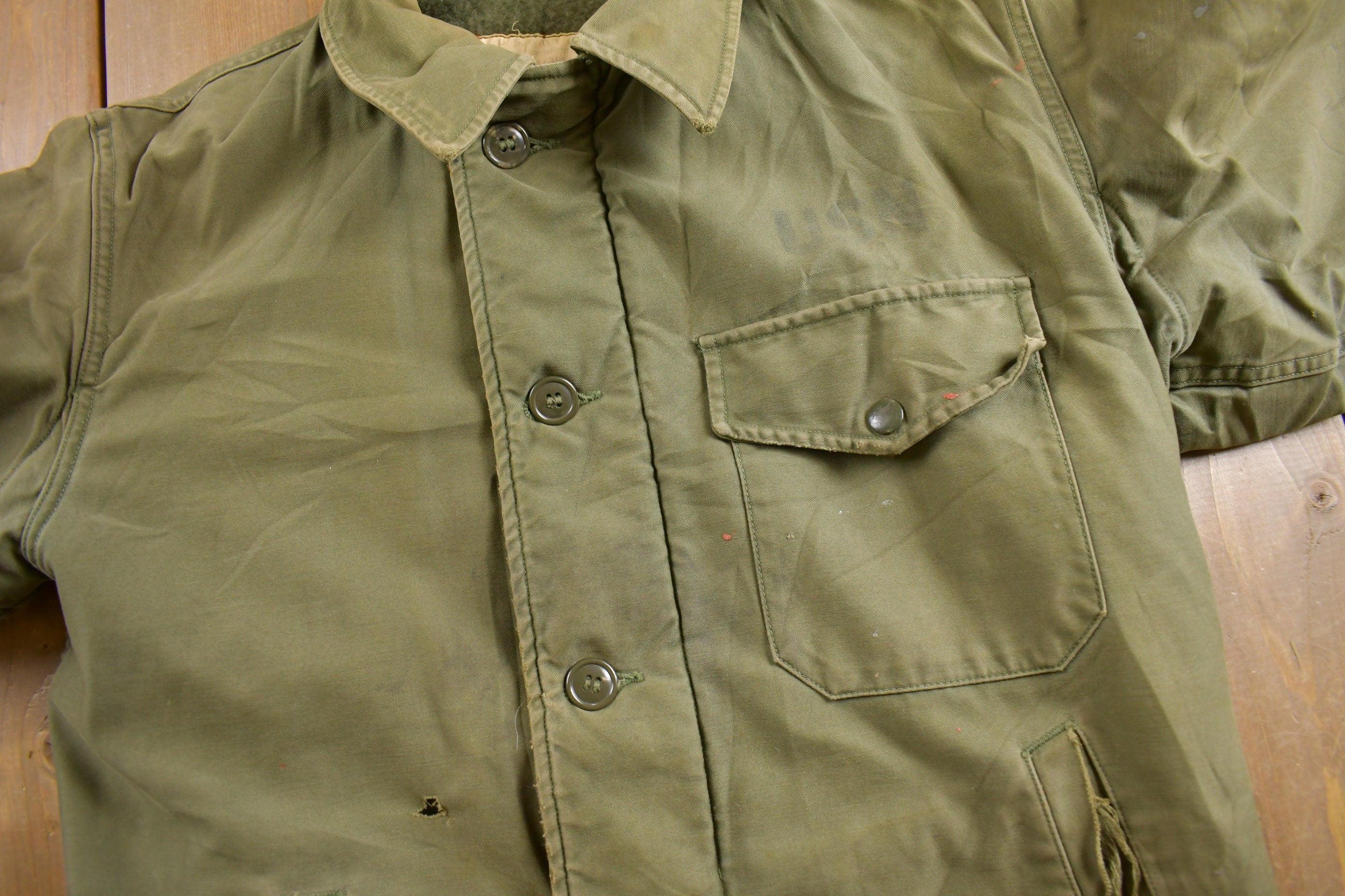 Vintage 1962 USN Navy Deck Jacket