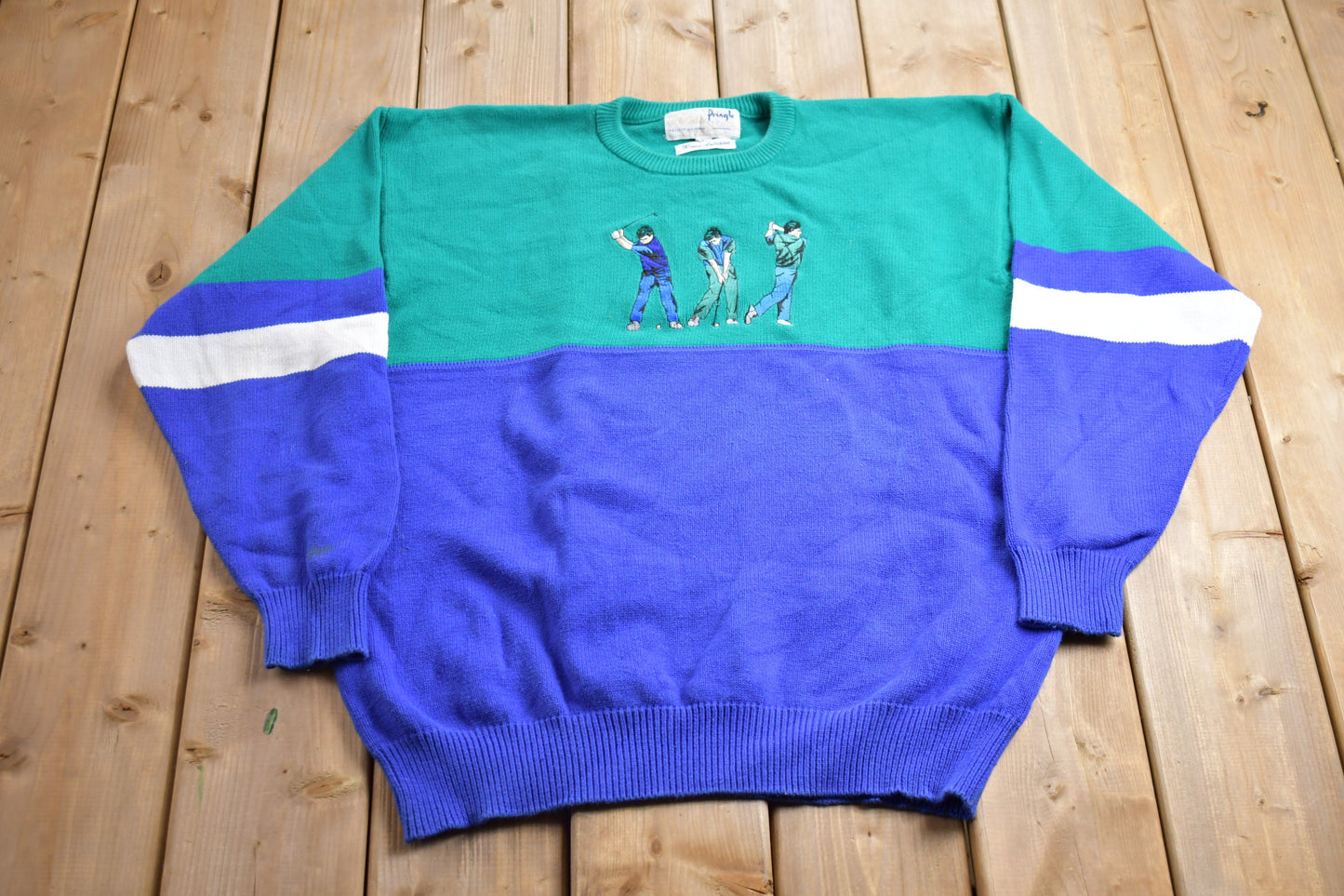 Vintage 1990s Pringle Knitted Golf Theme Crewneck Sweater