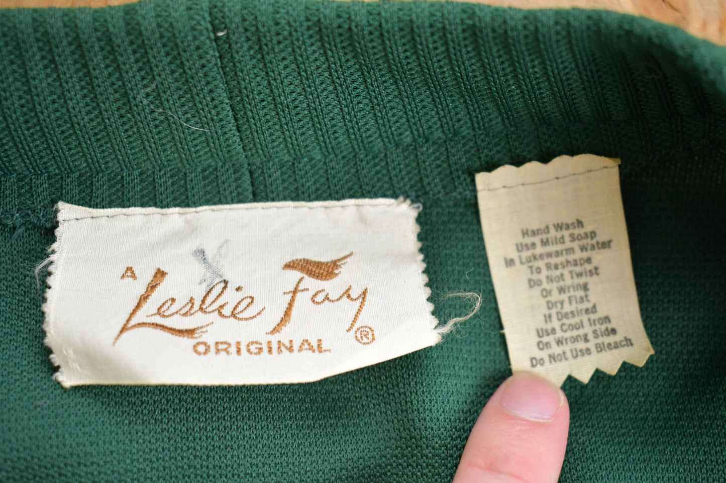 Vintage 1990s Leslie Fay Solid Green Cardigan Sweater