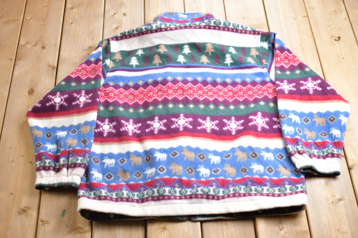 Vintage 1990s Alfred Dunner Winter Theme Fleece Sweater