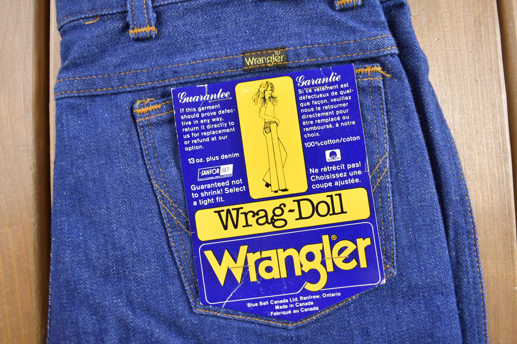 Vintage 1970s Deadstock Wrangler Wrag-Doll Bell Bottom Women's Jeans Size 30 x 34