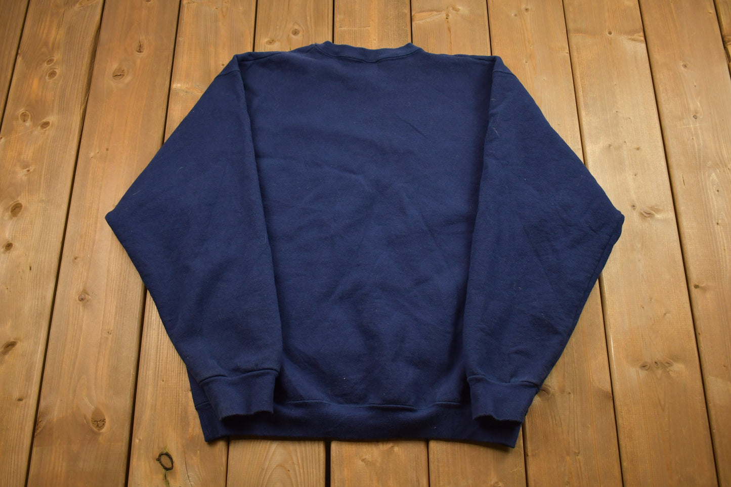 Vintage 1990s Blank Navy Crewneck Sweatshirt / 90s Crewneck / Made In USA / Essential / Streetwear / 90s