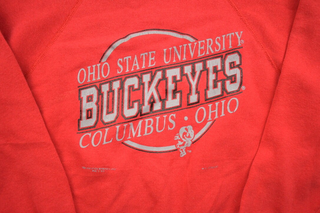 Vintage 1990s Ohio State University Collegiate Crewneck / Embroidered / NCAA Sweatshirt / Sportswear / Buckeyes / Americana