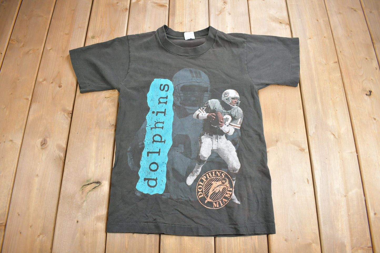 Vintage 1990s Miami Dolphins NFL Graphic T-Shirt / Made In USA / Single Stitch / NFL / 90s Streetwear / Salem Sportswear