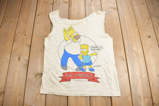 Vintage 1990 The Simpsons Thrashed T-Shirt / Twentieth Century Fox / Chopped / Streetwear / TV Show Promo / Made In USA