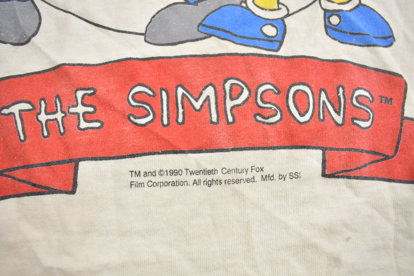 Vintage 1990 The Simpsons Thrashed T-Shirt / Twentieth Century Fox / Chopped / Streetwear / TV Show Promo / Made In USA