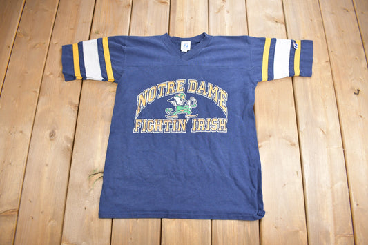 Vintage 1990s University Of Notre Dame Fighting Irish Collegiate Women's T-Shirt / NCAA Tee / Americana / Sportswear / Logo 7 / Made In USA