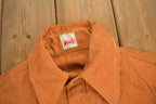 Vintage 1960s Male Burnt Orange Shacket Button Up